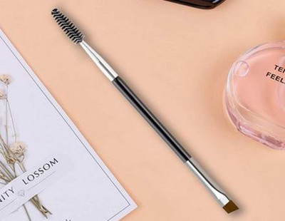 mapperz Professional Duo Eyebrow Brush/ Angled Eye Brow Brush and Spoolie Brush(Pack of 1)