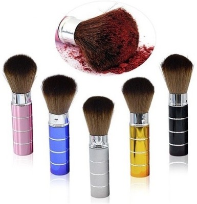 THTC Retractable Makeup Blush Brush Cap Washable & Reusable Brush COMBO OF 5(Pack of 5)