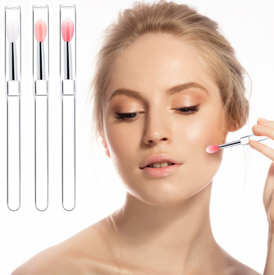 maycreate 3pcs Lip Brush for Lipstick Reusable Silicone Brush Applicator(Pack of 1)