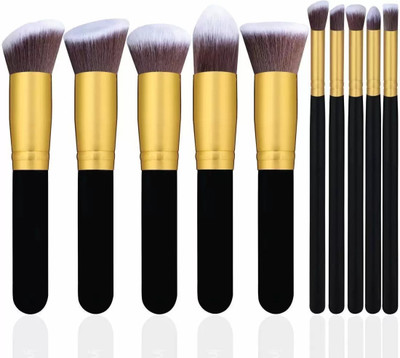 SUBHMUN 10 Pcs Makeup Brush Set Powder Foundation Eyeshadow(Pack of 10)