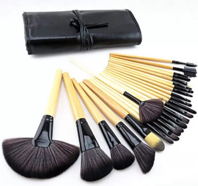 SUBHMUN Series Makeup Brush Set With Leather Pouch(Pack of 24)