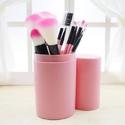 MANAKA Professional Series Makeup Brush Set With Storage Barrel(Pack of 12)