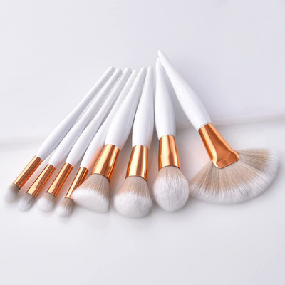 Lufarp Makeup Brush Set 8 PCS for Foundation, Blush, Eye shadow, Eyelash, Lip and Brow(Pack of 1)