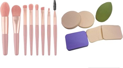 Krishaa Enterprises Makeup Brush Set for Face and Eyes, Includes Sponge| Professional Makeup Brushes(Pack of 14)