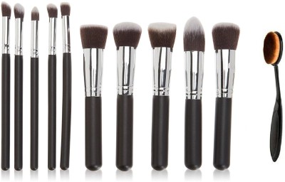 Shrirays Pack of 10 Pcs Synthetic Makeup Brush Set with Oval Foundation Brush(Pack of 11)