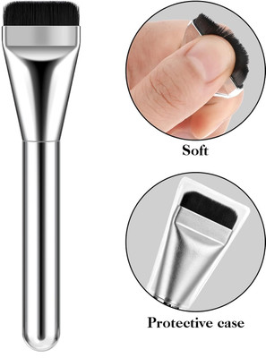 WECHARMERZ Professional Silvery Foundation Brushes -Soft Application For Flawless Makeup(Pack of 1)