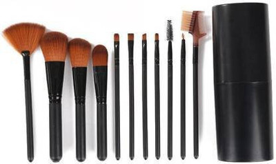SHEELU Extra Soft 12 Pc Premium Makeup Brush Set with Black Storage Box(Pack of 12)