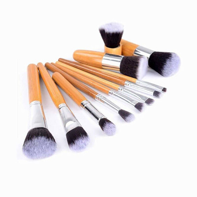 Scheibe Kabuki Makeup Brushes Set – 11 Pc Wooden Handle(Pack of 11)