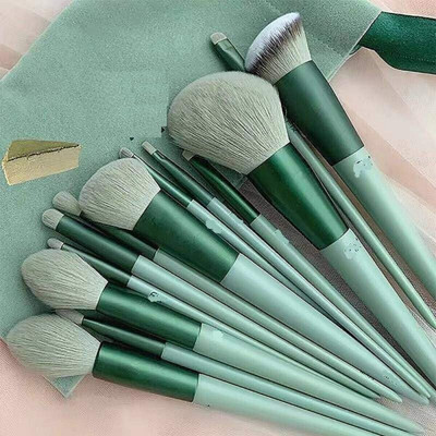 ELITEWAVE Makeup Brush Set with Portable Pouch 13Pcs for Foundation Eyeshadow and Powder(Pack of 13)