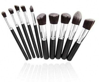 kHUDAt Makeup Brushes Set Tool Pro FoundationBlending Blush Eyeliner Face Powder Brushs(Pack of 10)