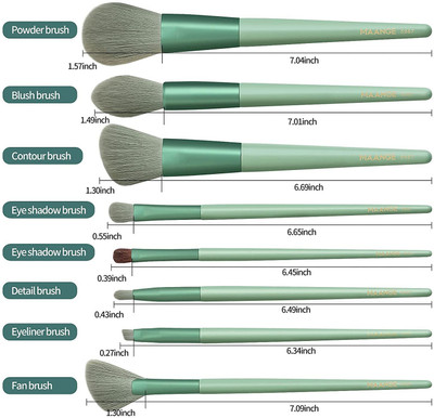 SHEELU Professional Makeup Brush Set 8 Pcs Make Up Brushes Set Kit (Golden)(Pack of 8)