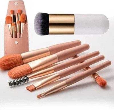 WECHARMERZ Makeup Brush Set 8PCS Mini With Storage Bag With Foundation Brush(Pack of 9)