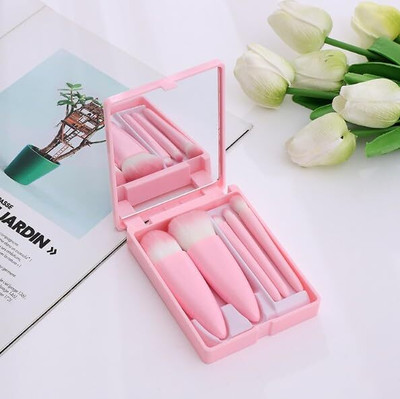 Viva Beauty Mini Makeup Brushes Kit Multi-Functional Portable Square Shape Cosmetic Brushes'(Pack of 5)