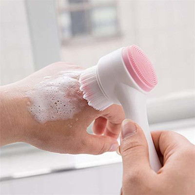 orbvia 2 in 1 Face Brush Double Sided Facial Cleansing Brush Silicone Cleansing Side(Pack of 1)
