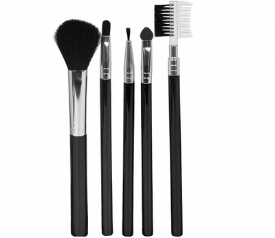 HUDAQUEEN Soft Synthetic Fiber 5-Piece Brush Kit hypoallergenic and gentle on skin(Pack of 5)