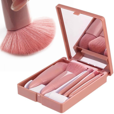 TRINGDOWN Makeup Brush Set With Mirror(Pack of 5)