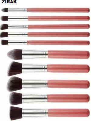 ZIRAK ZRK Makeup Brushes Set Tool Pro Foundation Eyeliner Eyeshadow(Pack of 10)