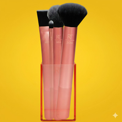 Gleam Soul Salon Grade Makeup Brush Kit with Ergonomic Handles(Pack of 4)