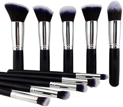 TALCHARDS Soft Bristles 10 Pcs Black Makeup Brushes Set(Pack of 5)