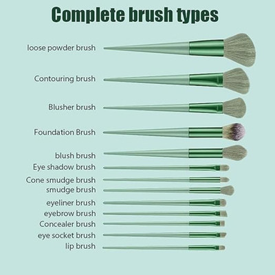 Ferguson Professional 13pc Celebrity Makeup Brush Set with soft fluffy pouch (Pack of 13)(Pack of 13)