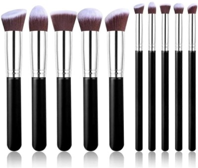 MKSL Makeup Brushes for Foundation Eyeshadow Eyebrow Eyeliner Blush Powder Concealer(Pack of 10)