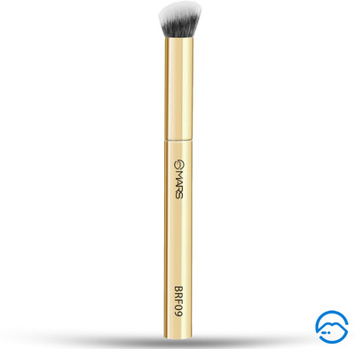 MARS Buffing Brush Angular, Precision Contouring & Blending, Luxe Packaging (Golden)(Pack of 1)