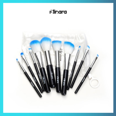 MINARA Makeup Brush Applicator Set of 10 with Easy to Carry Pouch(Pack of 10)