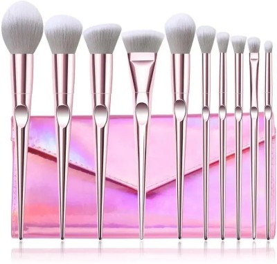 RUBY FACE Professional Makeup Brush Set of 10 Brushes with Travel Pouch(Pack of 10)