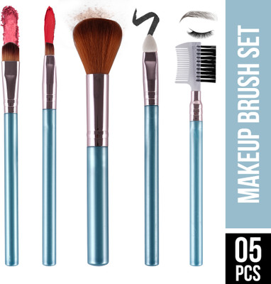 Hilary Rhoda Makeup Brush Set | Synthetic Brushes | 5 Pcs in Sets | Mystery Colour Brush Set(Pack of 5)