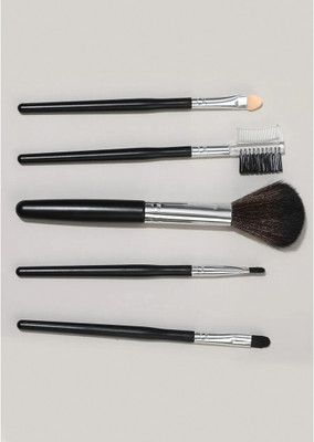 HUDAQUEEN Travel Size 5-Piece Makeup Brush Set compact and lightweight for on-the-go use(Pack of 5)