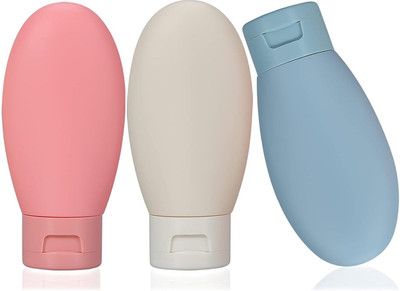 HSR 3 Pcs Travel Bottles Set Liquid Travel Leak Proof Refillable Squeezable kit 60ml Travel Toiletry Kit(Multicolor)
