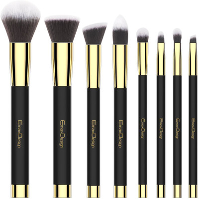 EmaxDesign Makeup Brushes 8 Pieces Makeup Brush Set Face Eye Shadow Eyeliner Foundation(Pack of 8)