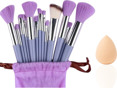 Amazingkarts 13-Piece Professional Makeup Brush Set with Beauty Sponge for Face & Eye Makeup(Pack of 14)