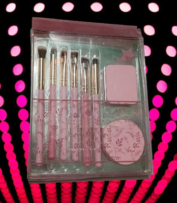 Shreeji Makeover Best Makeup Brush Set A8 with 2 Face Puff(Pack of 1)