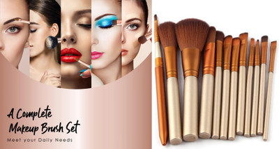 BLUEMERMAID BEST QUALITY MAKEUP BRUSHES APPLICATORS SET FOR WOMEN(Pack of 12)