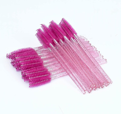 VOIISH 50PCS Reusable Eyelash Brushes Professional Eyelash Extension Spoolie Wands(Pack of 1)