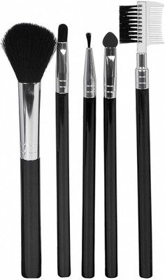 HUDAQUEEN Durable Handle 5-Piece Makeup Brush Set with soft bristles for sensitive skin(Pack of 5)