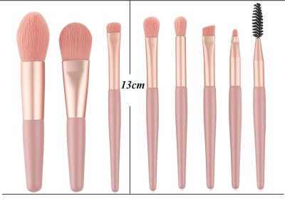 AARADHYAM Mini Makeup Brushes 8Pcs Set Mini Premium Synthetic Foundation Brush(Pack of 8)