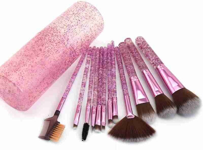 Glowsync Professional Series12 pcs Makeup Brush Set With Storage Box Shiny Purple(Pack of 12)