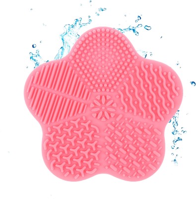 Gleva Makeup Brush Cleaner Tool Portable Silicone Cosmetic Brush Cleaning Scrubber Mat(Pack of 1)