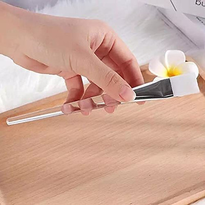 TinLivery Soft Face Pack & Bleach Brush with Clear Handle – Professional Quality(Pack of 1)