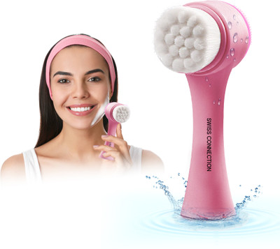 Swiss Connection 2 IN 1 Face Exfoliator Brush | Face Massger Brush | Face Subber Brush(Pack of 1)