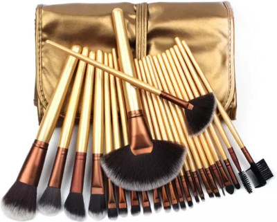 WATELLO 24pcs Makeup Brushes Set Gold Beauty Brush Soft Fiber Hair(Pack of 24)