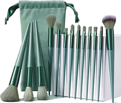 SMIETRZ 13pc Makeup BrushSet with soft fluffy pouch(Pack of 13)