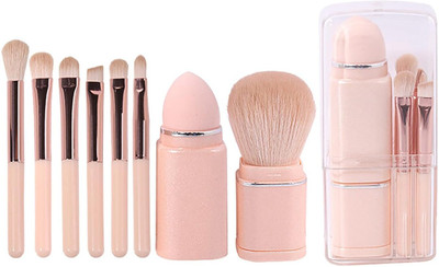 NEHIK ENTERPRISE Portable Makeup Brushes Set - 8 in 1 Travel Make Up Brushes Set(Pack of 8)