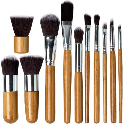 El Syco BEAUTY Wooden Makeup Brushes Set of 11 Pcs With Wooden Handle(Pack of 11)