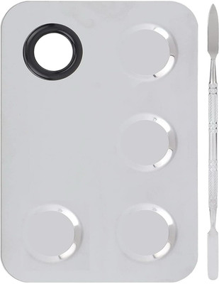 Morbee Makeup Mixing Palette with Spatula Artist Tool for Mixing Foundation/Eye Shadow(Pack of 1)