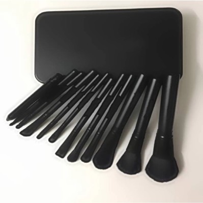 brown blush BLACK MAKEUP BRUSHES SET OF 12PCS(Pack of 12)