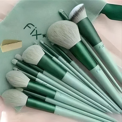 UEBES Fix Professional Makeup Brush - Green Makeup Brushes fix(Pack of 13)