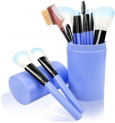 GlowMii Makeup Brush Set With Storage Barrel Soft Bristle Professional Series(Pack of 12)